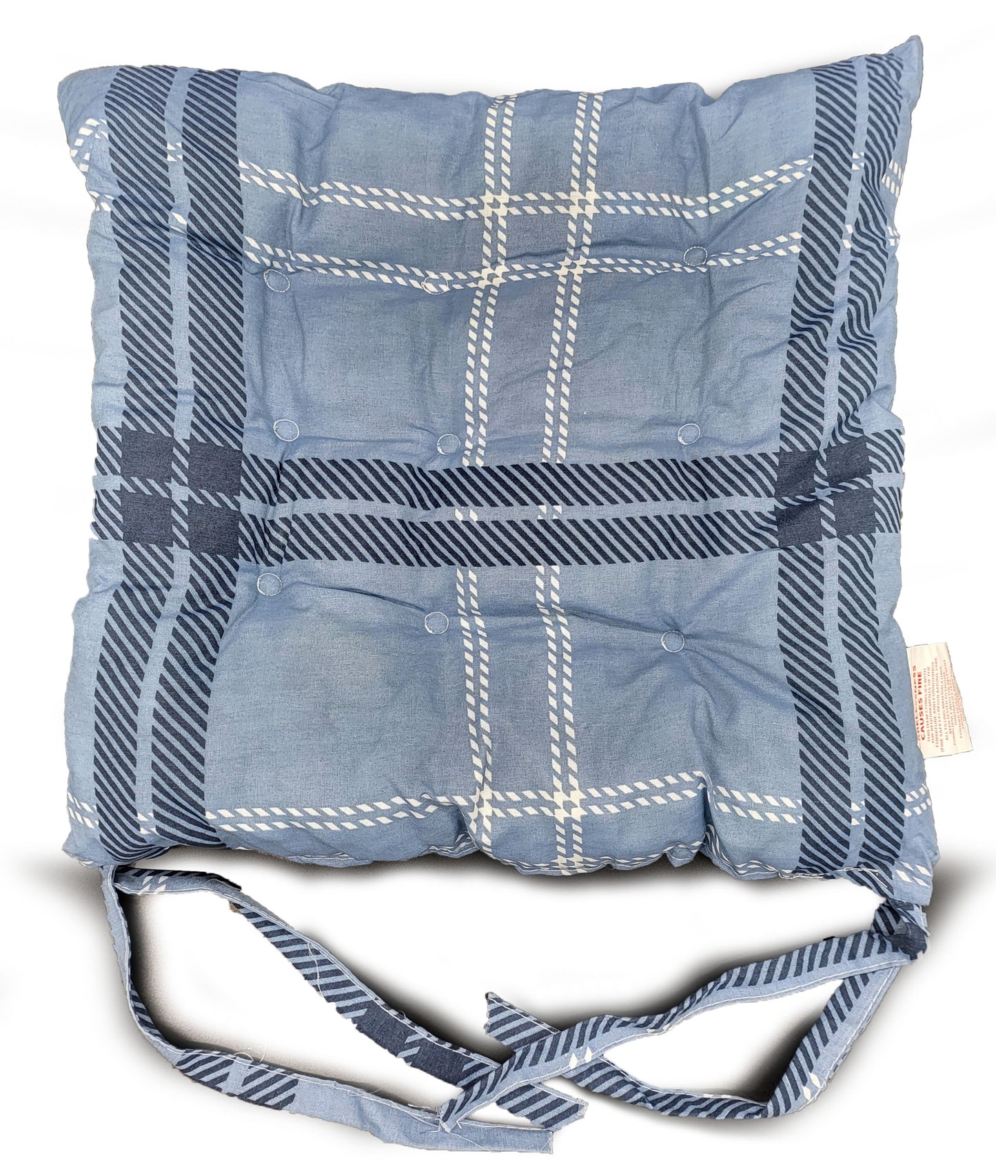 Seat Pad Dining Garden Kitchen Chair Cushions Tie On Zigzag