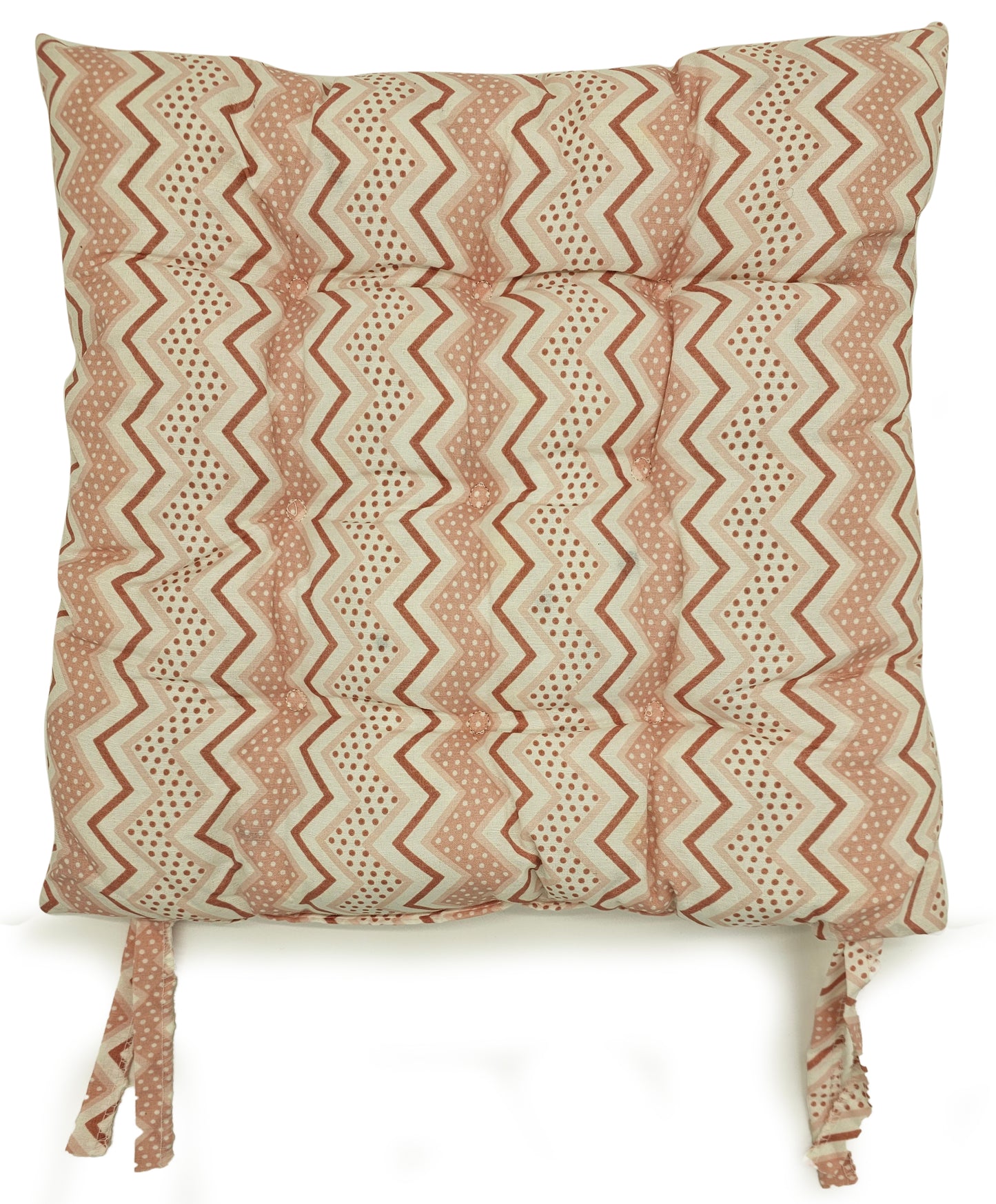 Seat Pad Dining Garden Kitchen Chair Cushions Tie On Zigzag