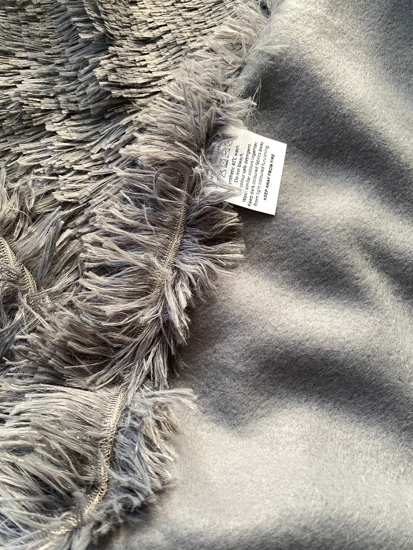 Large Throws Blanket Cuddly Faux Fur Throw over 150cm x 200cm silver