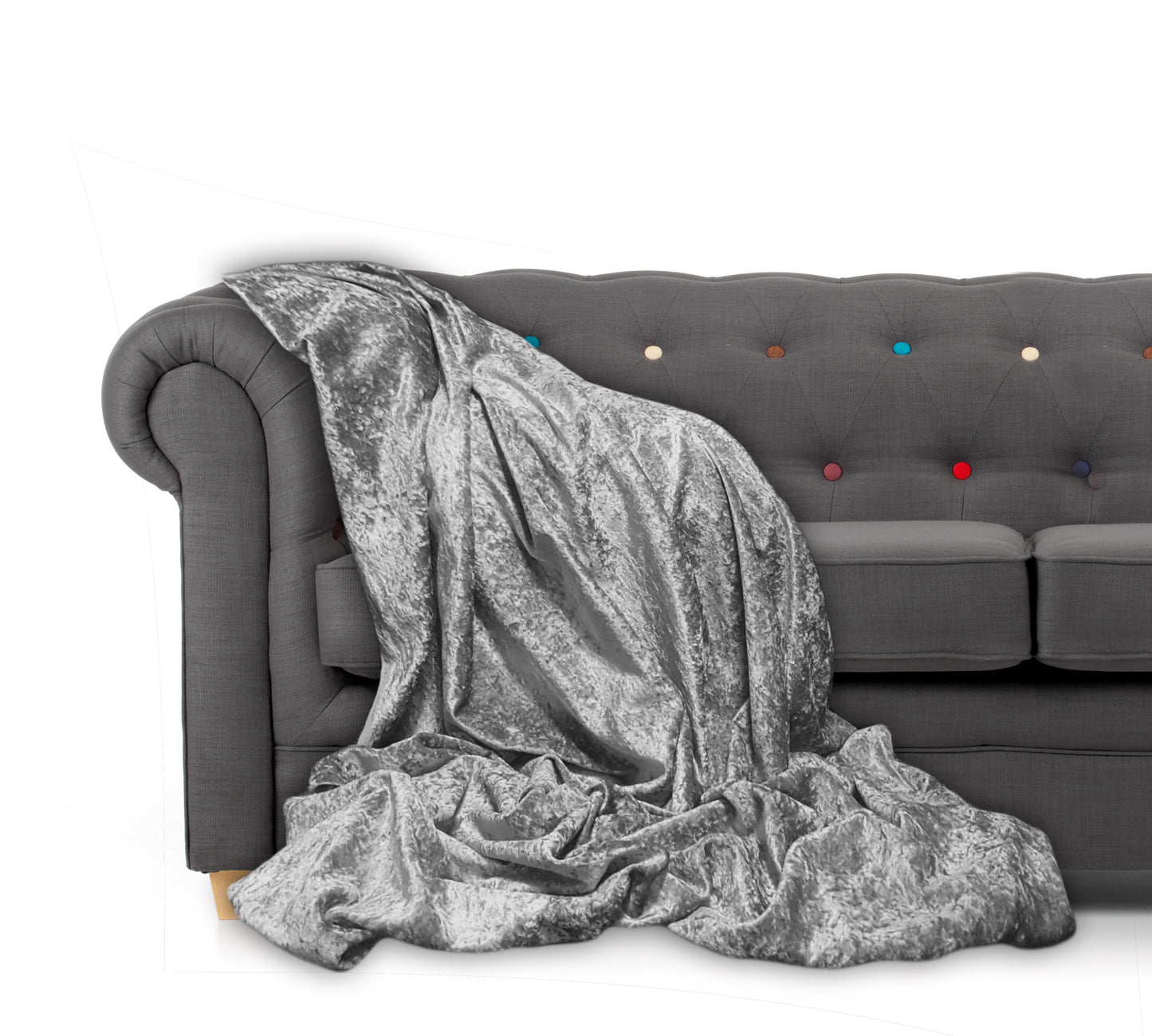 Crushed Velvet Curtains Eyelet Ring Top Blackout curtains