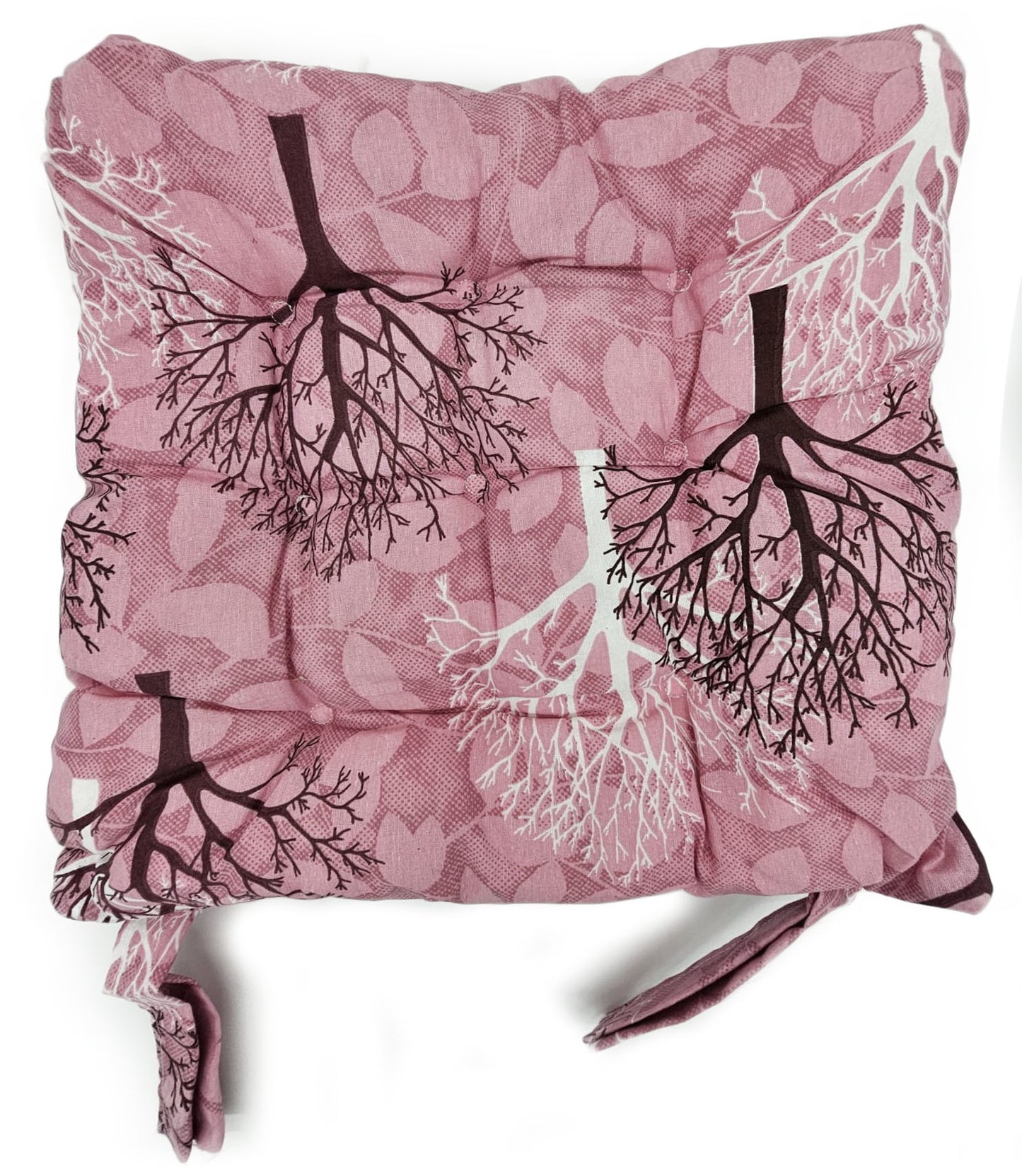 Seat Pad Dining Garden Kitchen Chair Cushions Tie On Tree Pink