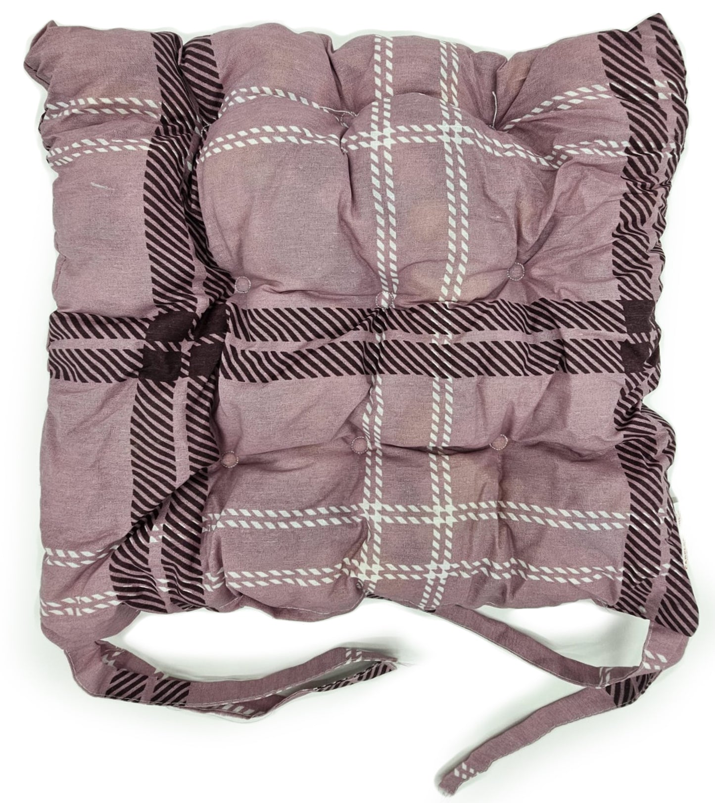 Seat Pad Dining Garden Kitchen Chair Cushions Tie On Zigzag