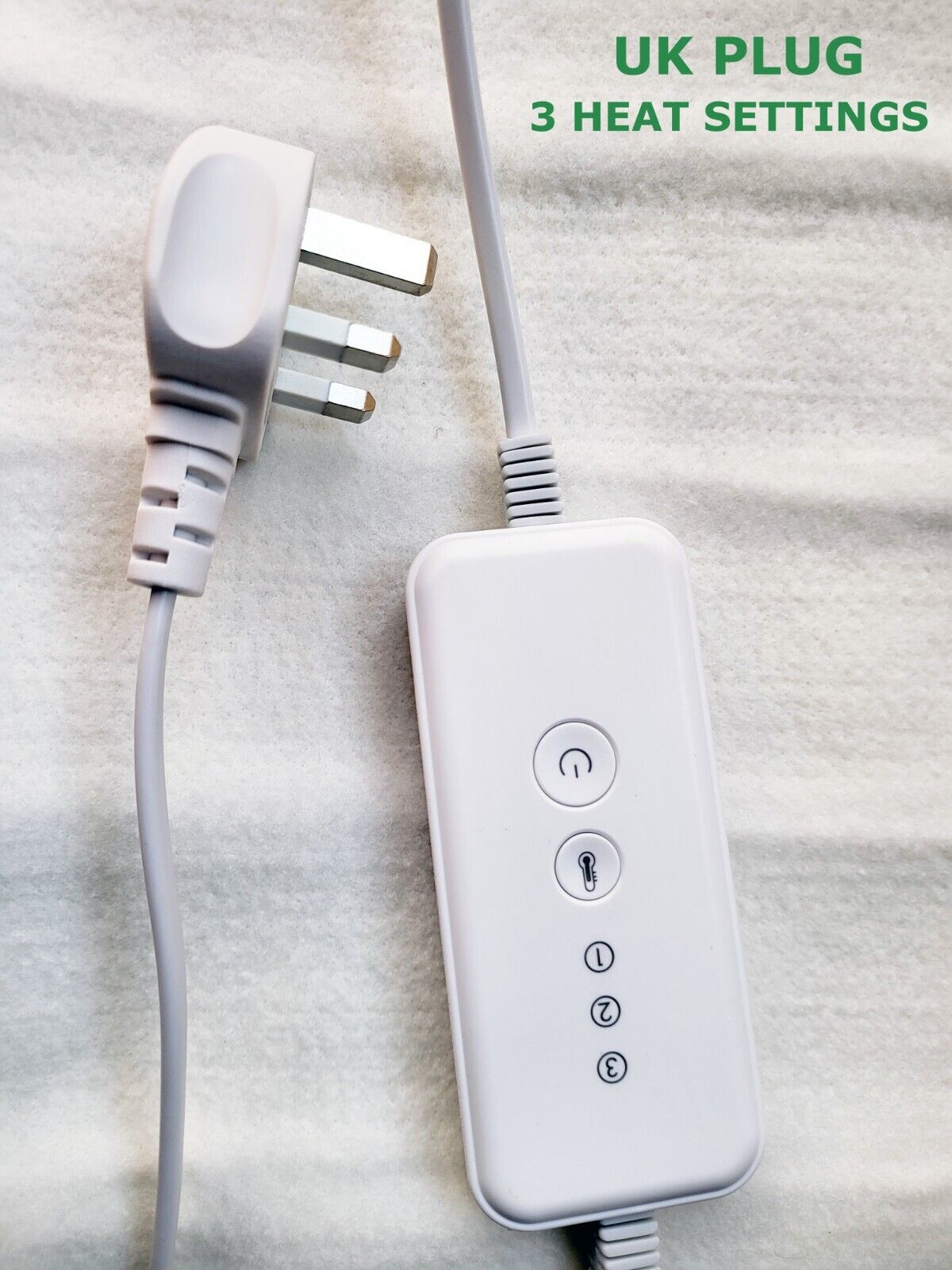 Cosy Electric Blankets Single Double King Size Electric Blankets White