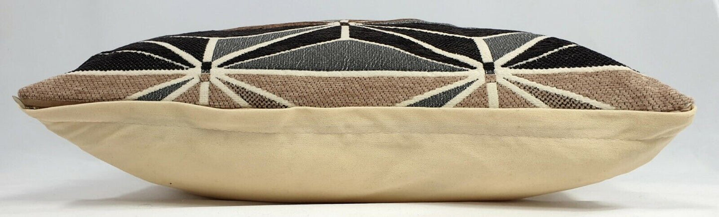 Cushions New Soft Chenille HEXAGON Scatter Cushions or Covers 17" X "17" Navy side views