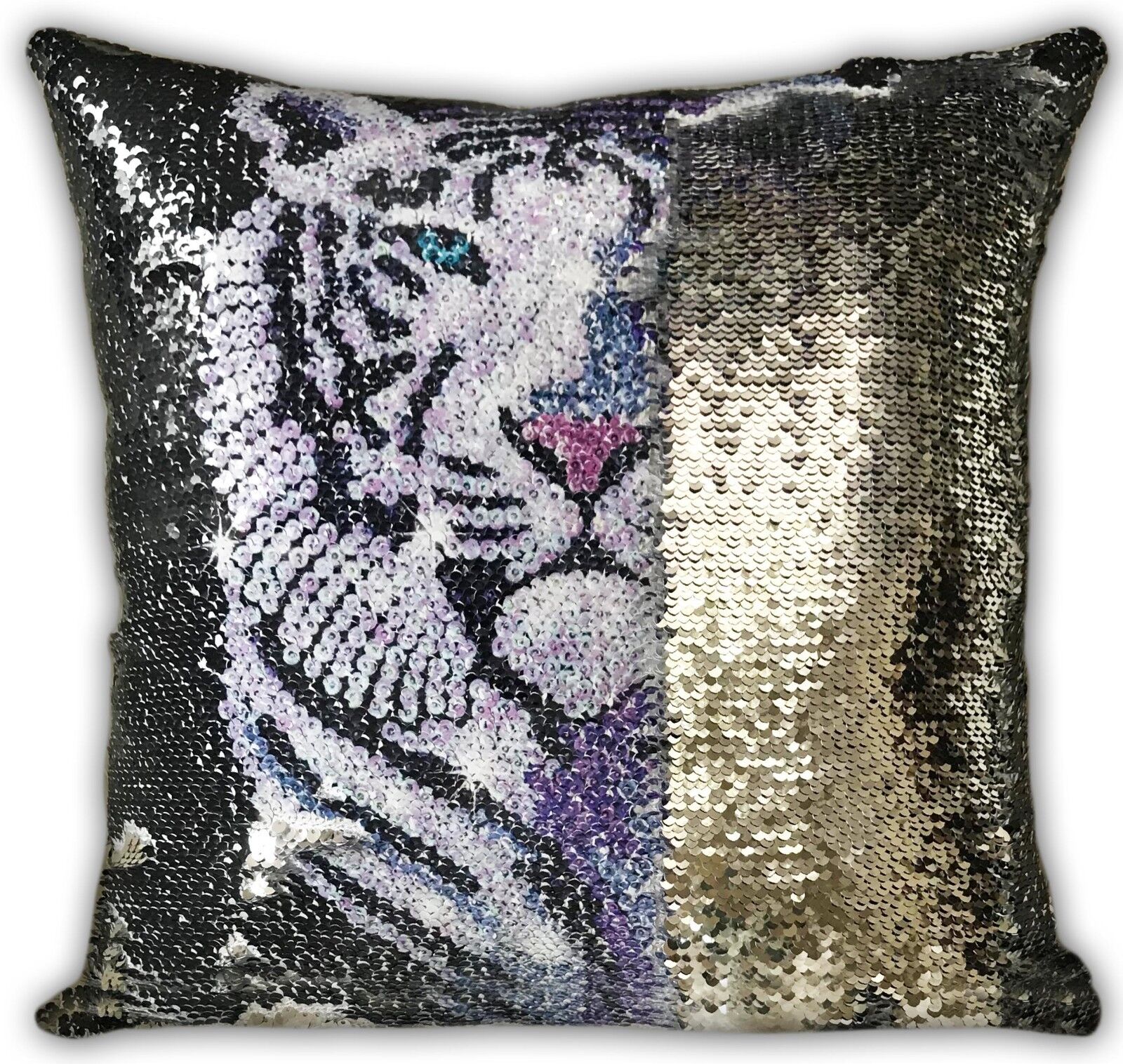 Tiger Sequin Cushion