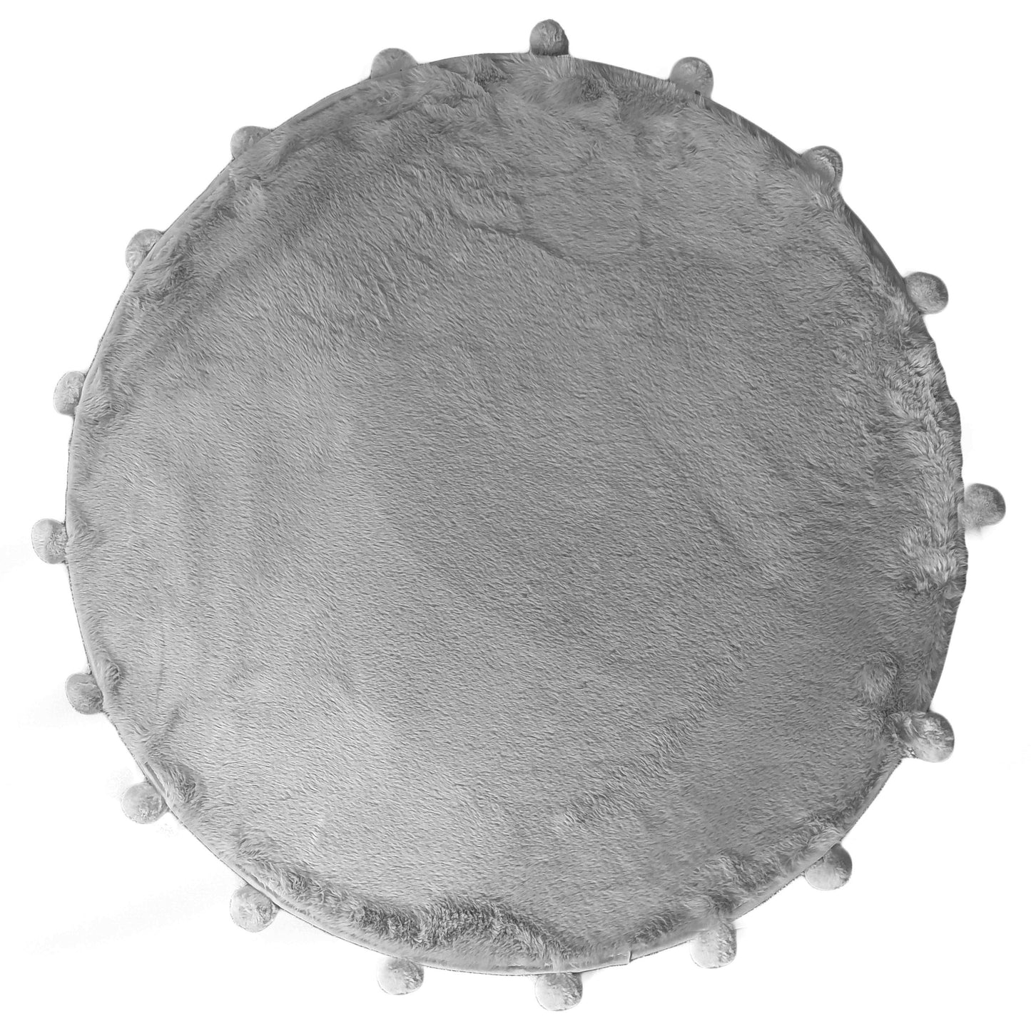 Pom Pom Rug Round Faux Fur Rug Carpet Mat