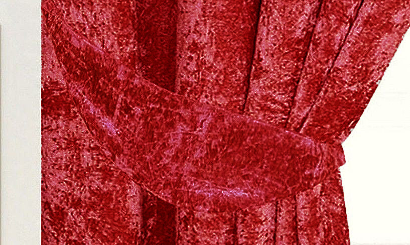 Crushed Velvet Curtains Eyelet Ring Top Blackout curtains