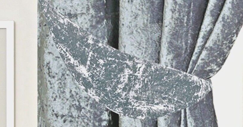 Crushed Velvet Curtains Eyelet Ring Top Blackout curtains
