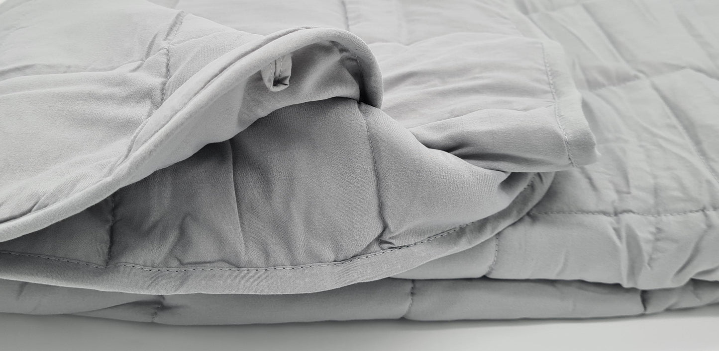 Weighted Blanket Insomnia Sleep Disorder Sensory Anxiety Throw Silver/Grey closer view