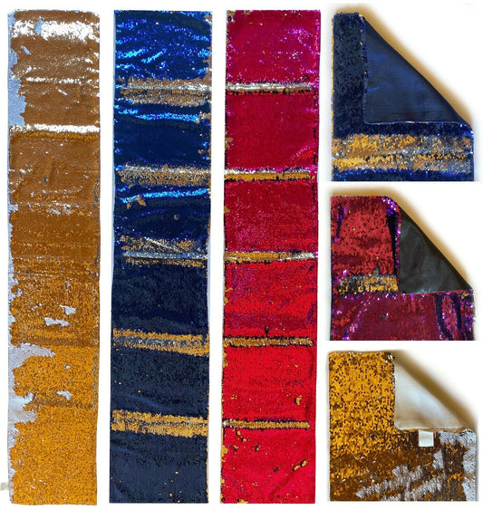 Table Runner, Reversible Sequin Table cloth, 12" X 69" Table Runner