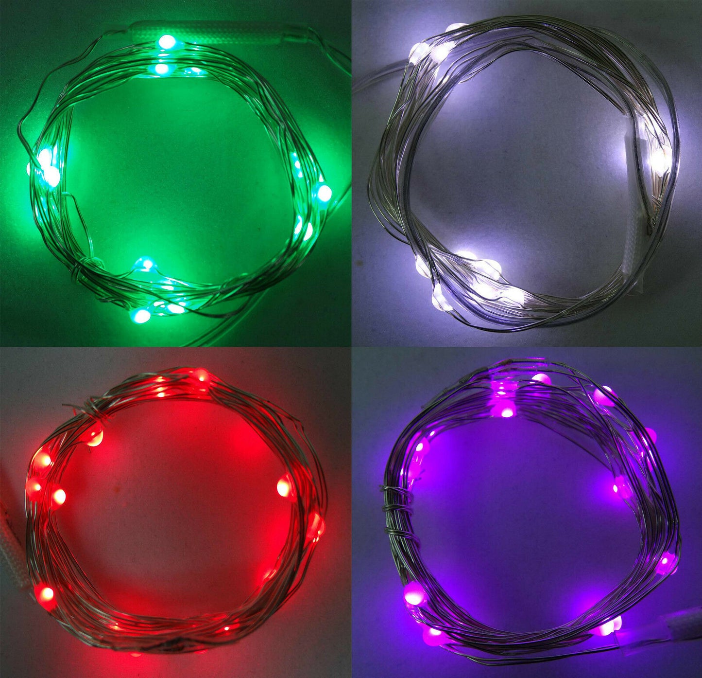 Led Light, String Fairy Lights, Battery Operated Led Lights, Silver Wire birthday Party Light
