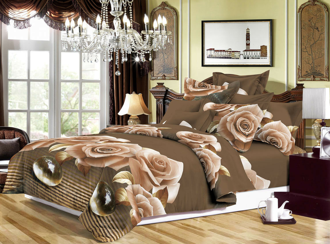 3D Duvet cover set Double King with 2 Pillow Cases 80 GSM