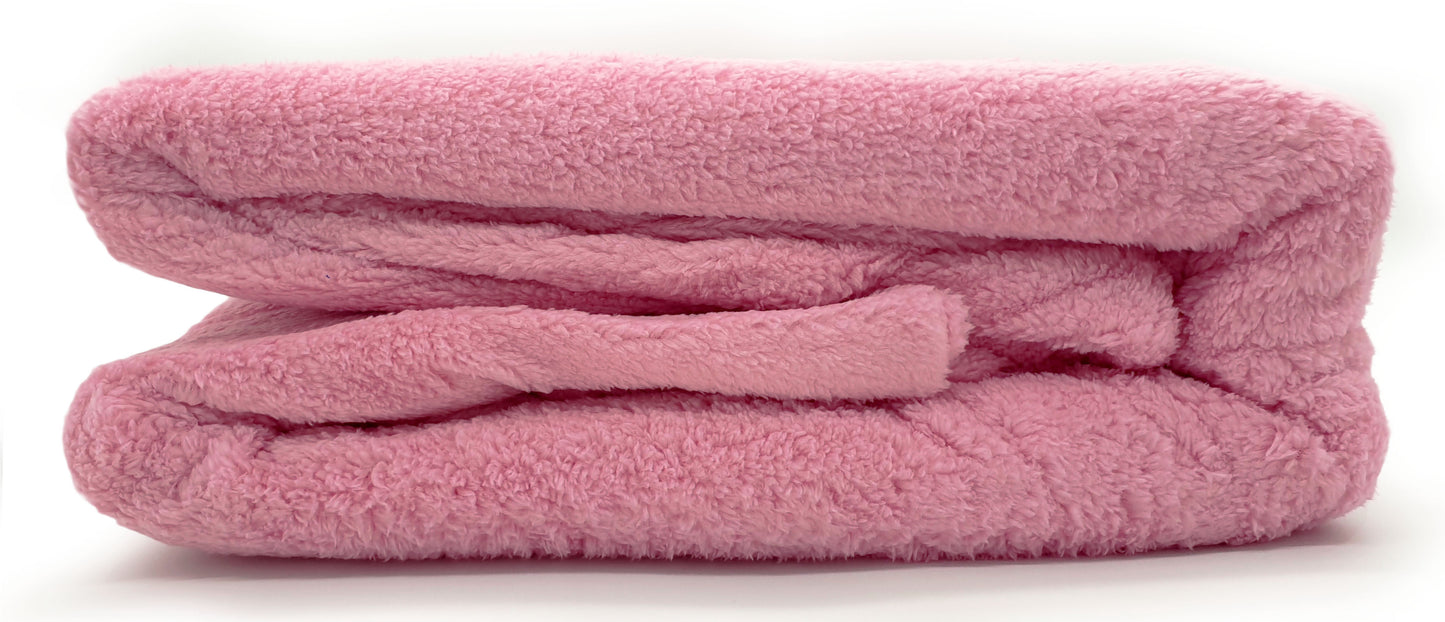 Teddy Bear Fleece Fitted Sheet OR Duvet Cover Set Sherpa Thermal Warm Bedding Pink Packaging view