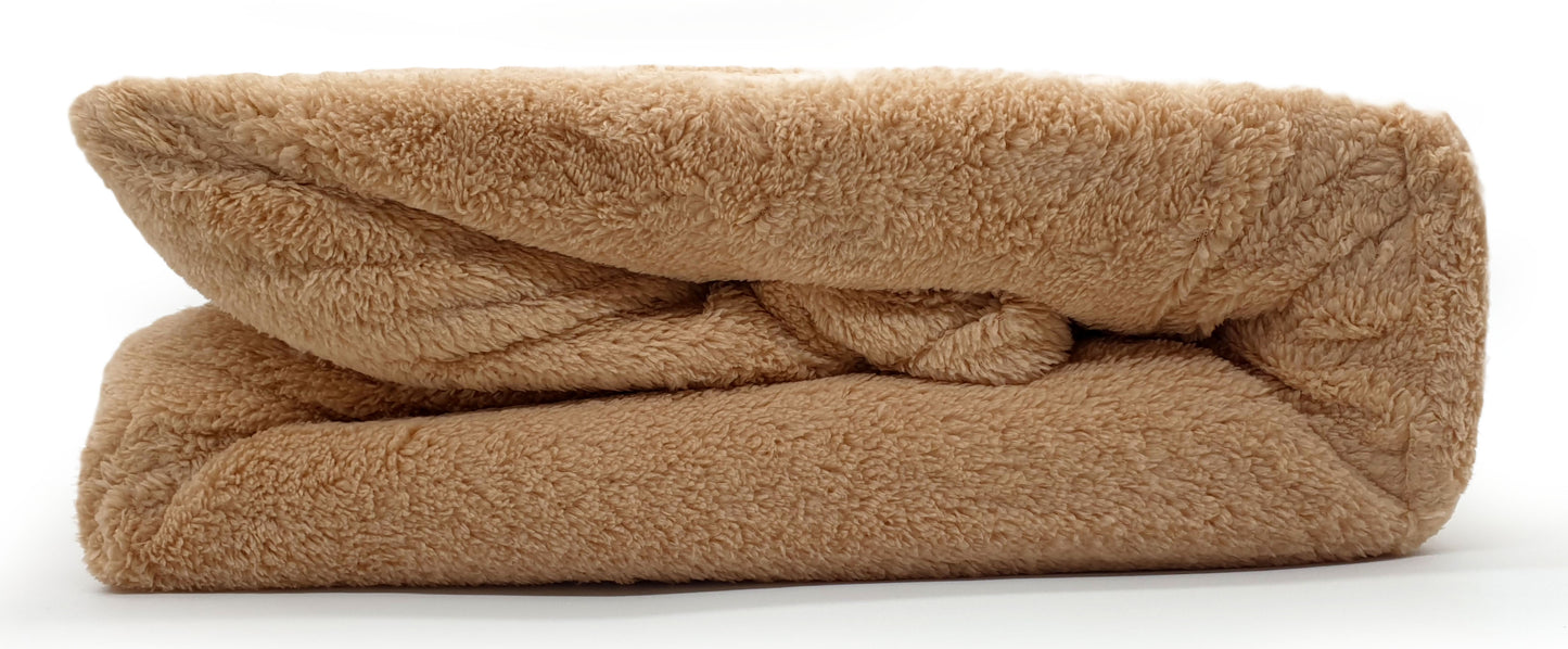 Teddy Bear Fleece Fitted Sheet OR Duvet Cover Set Sherpa Thermal Warm Bedding Champagne gold packaging