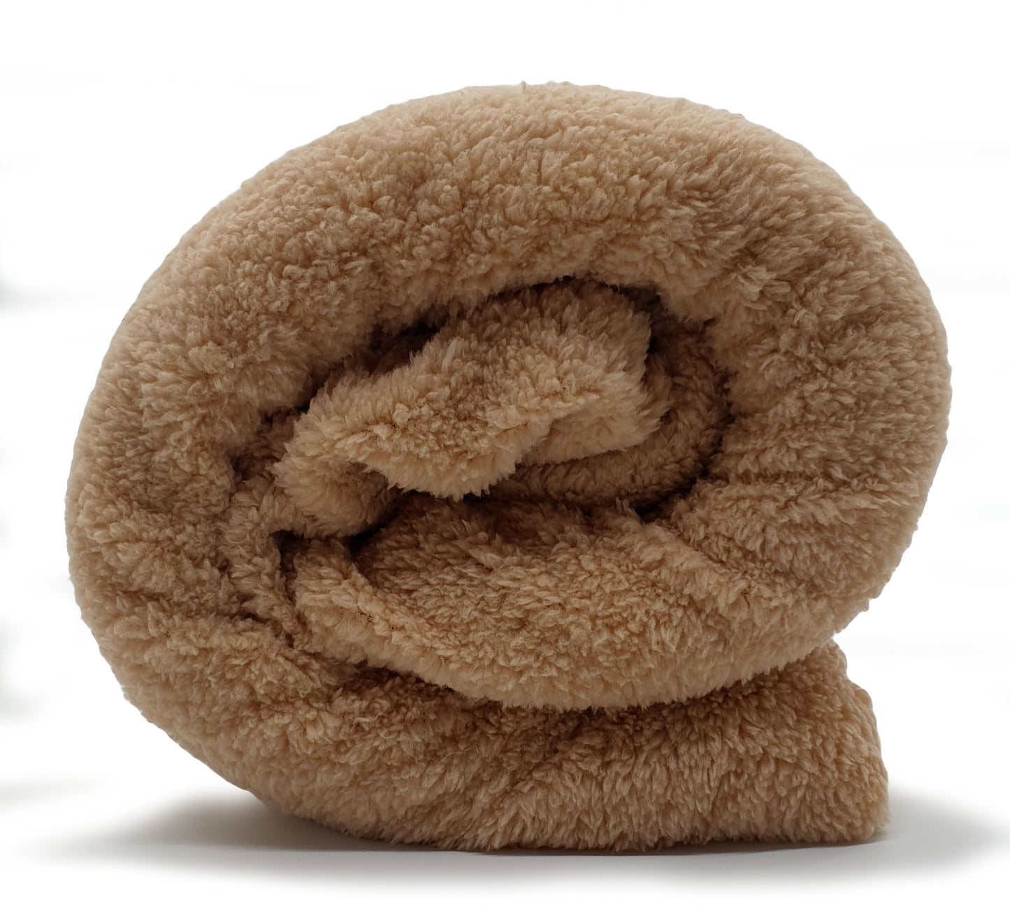 Teddy Bear Fleece Fitted Sheet OR Duvet Cover Set Sherpa Thermal Warm Bedding Champagne Gold fitted sheet