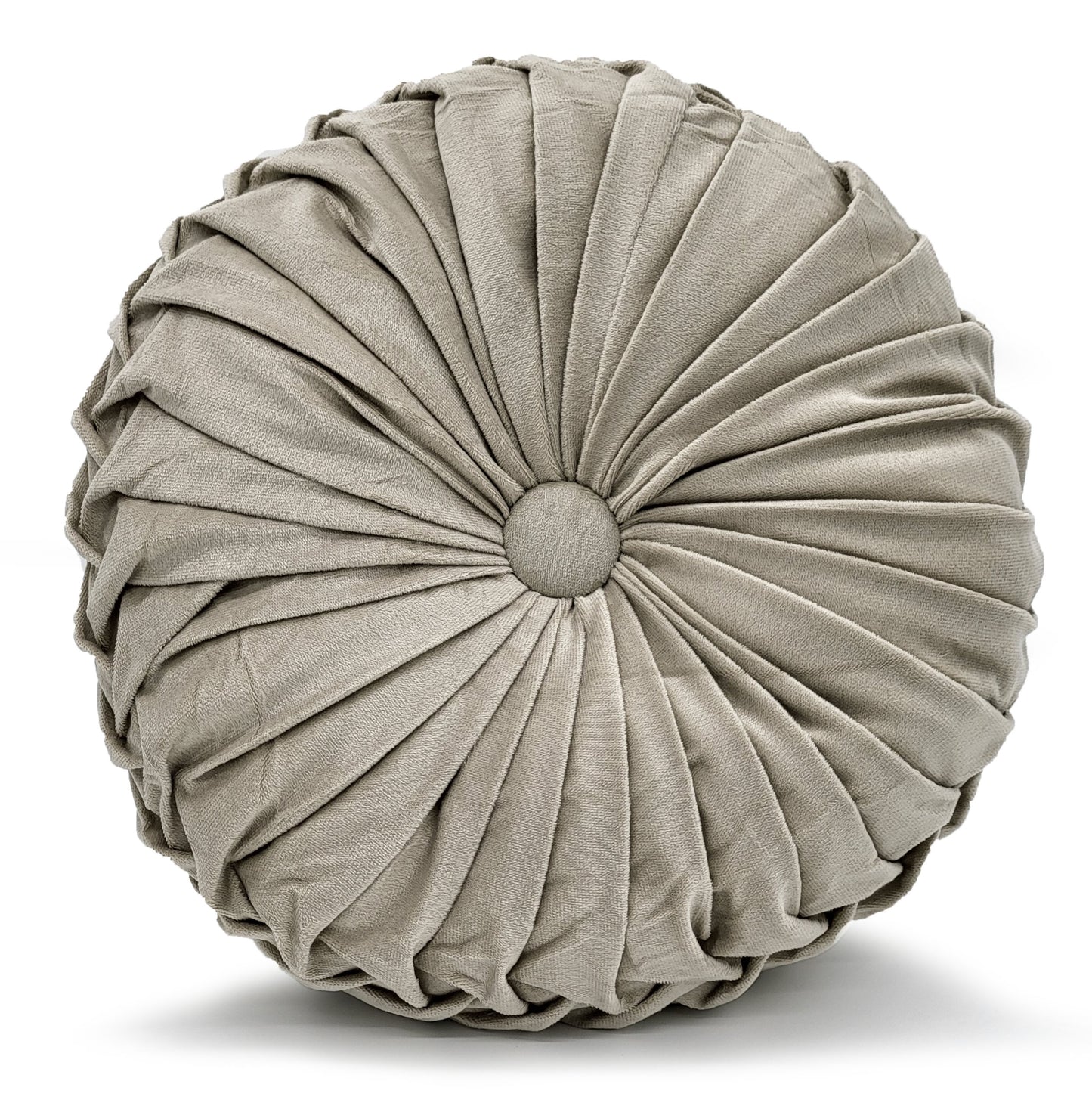 Holland Push Velvet Round Cushions Stone