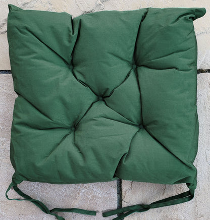 Outdoor Waterproof Garden Chunky Chair Seat Pads Bottle Green