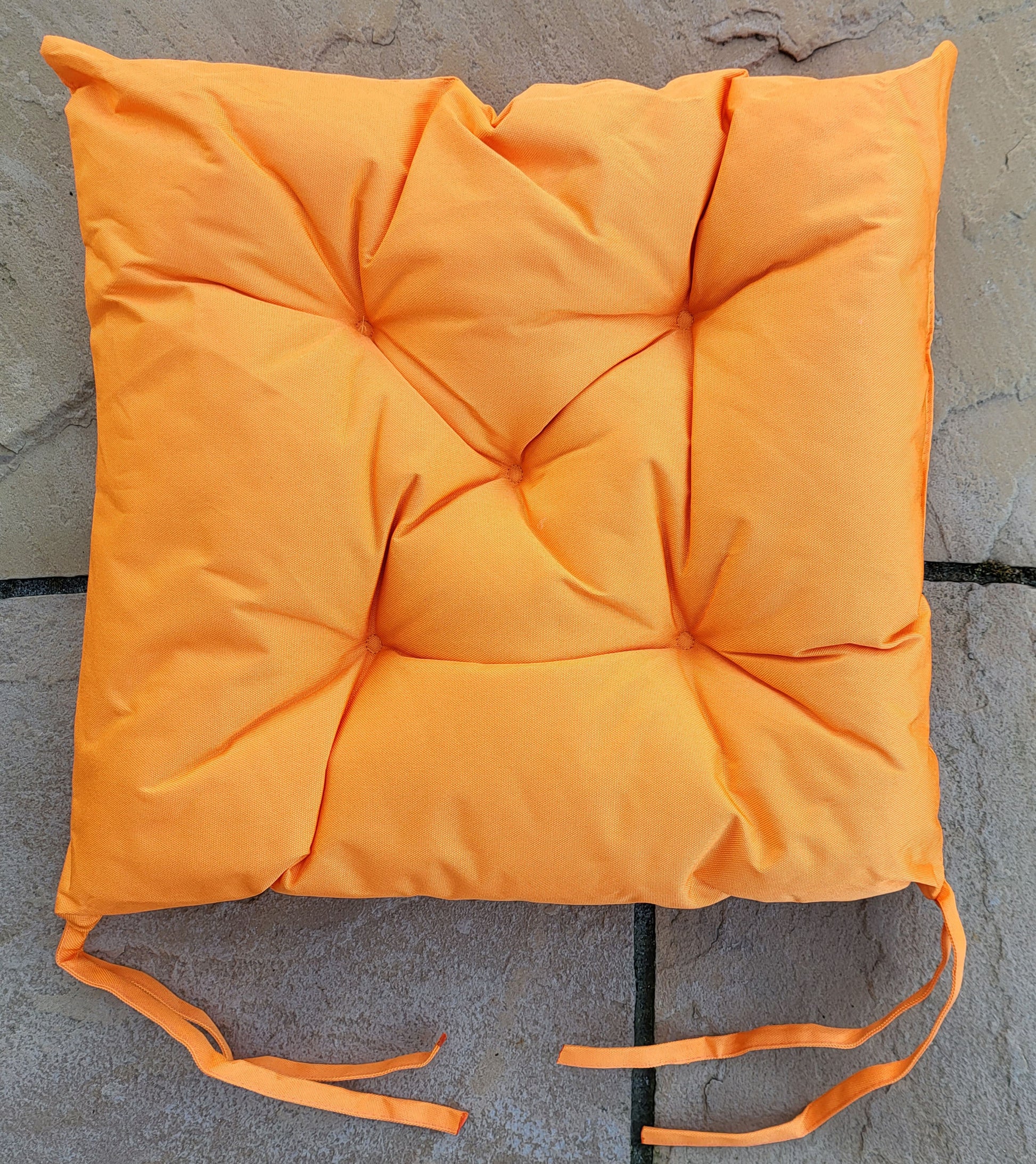 Outdoor Waterproof Garden Chunky Chair Seat Pads Orange