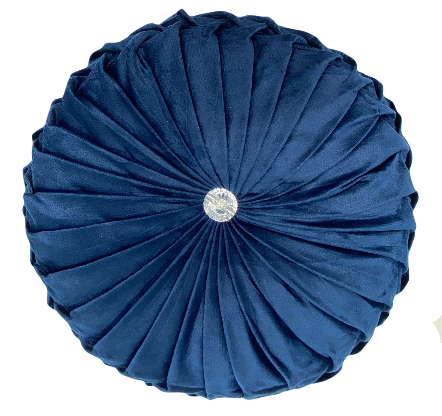 Cushion Soft PLUSH Velvet Cushions Luxury Chic Filled Scatter Cushion Round NAVY