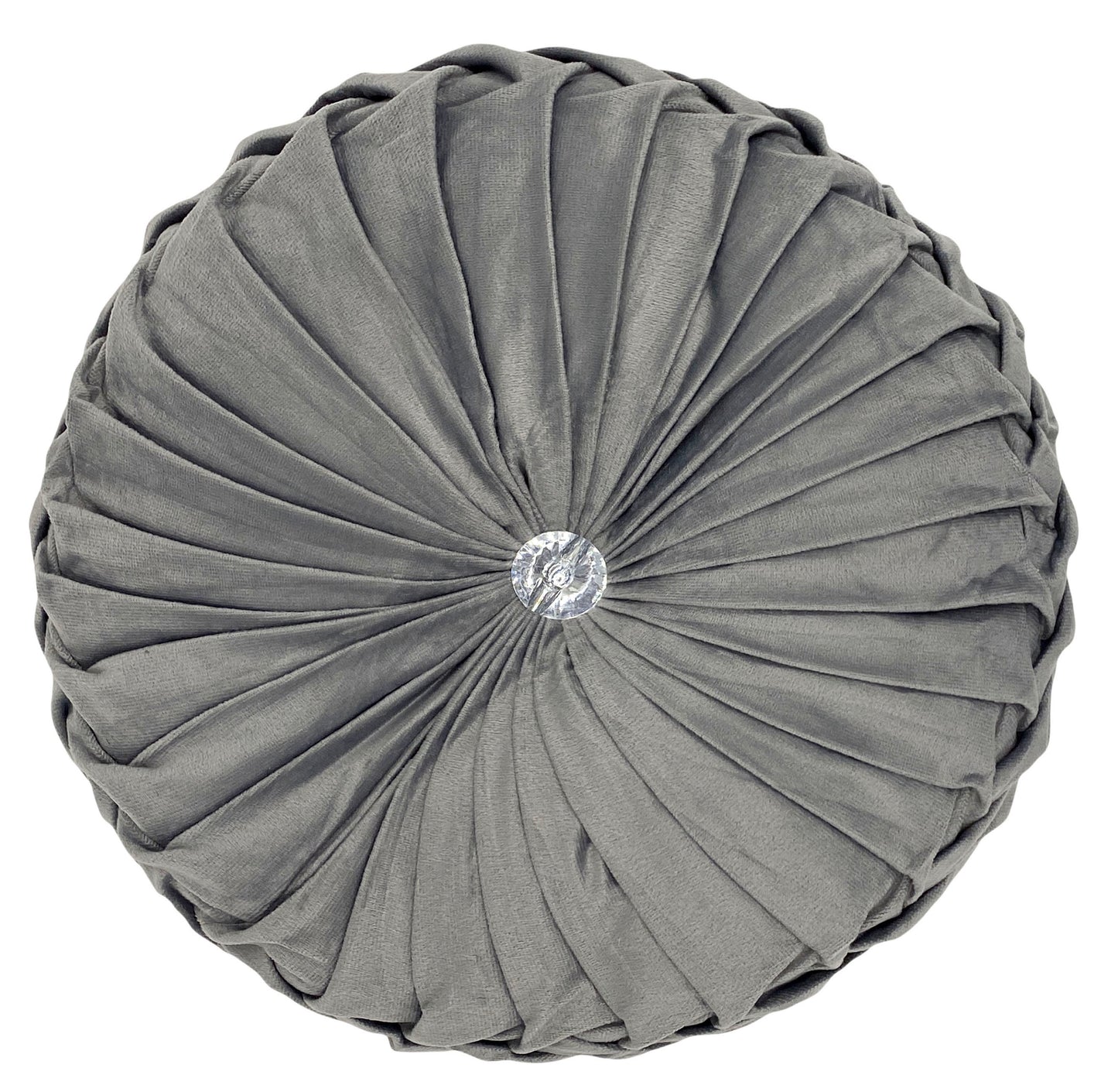 Cushion Soft PLUSH Velvet Cushions Luxury Chic Filled Scatter Cushion Round SILVER