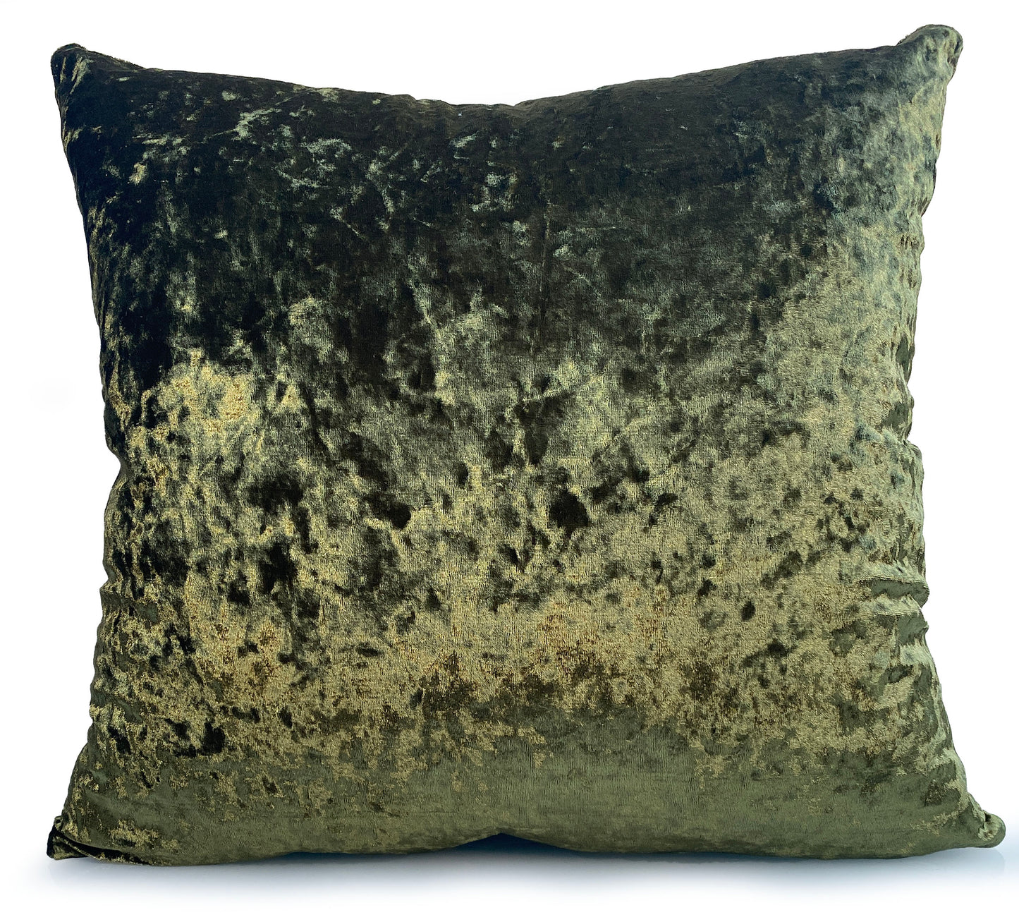 Velvet Cushion Cover Cushions Plain Crush Velvet 17"x17" 20"X20" 23"X23" OLIVE GREEN