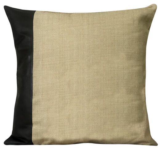 Cushions Covers set of 4 Faux Leather 17"x 17" brown/beige