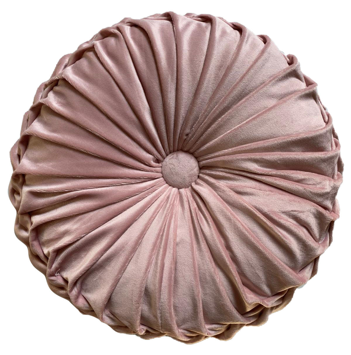 Round Cushion Holland Plush Velvet Chic Filled | BLUSH PINK