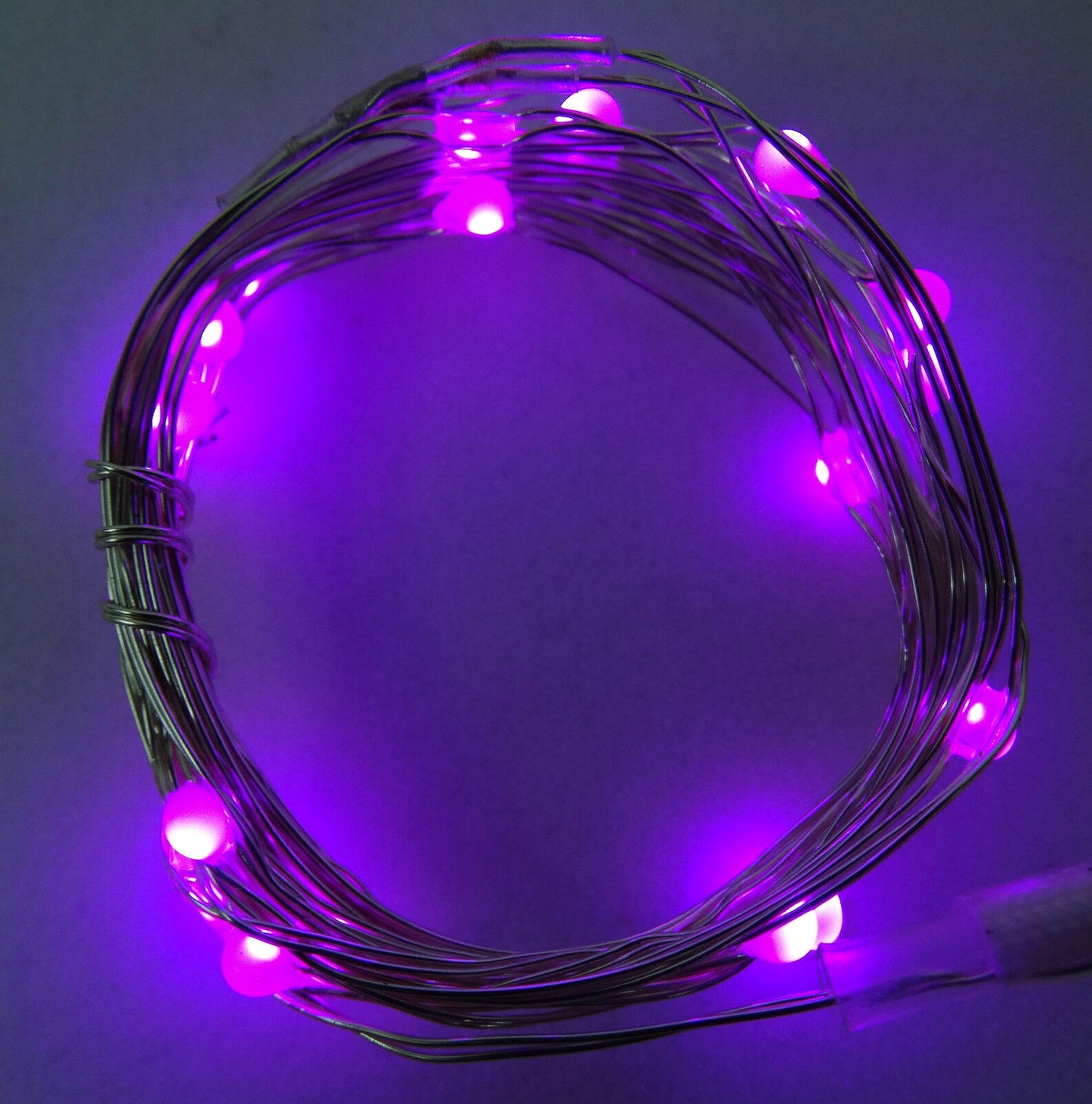 Led Light, String Fairy Lights, Battery Operated Led Lights, Silver Wire  birthday Party Light Purple