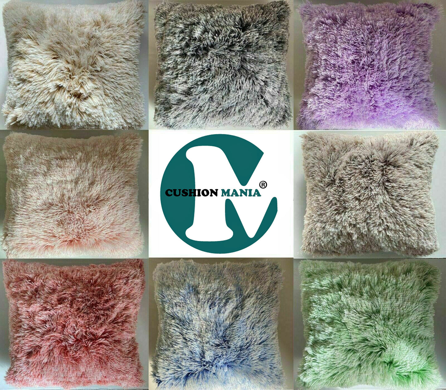 Large Cuddly 2 Tone Faux Fur Cushions or Covers