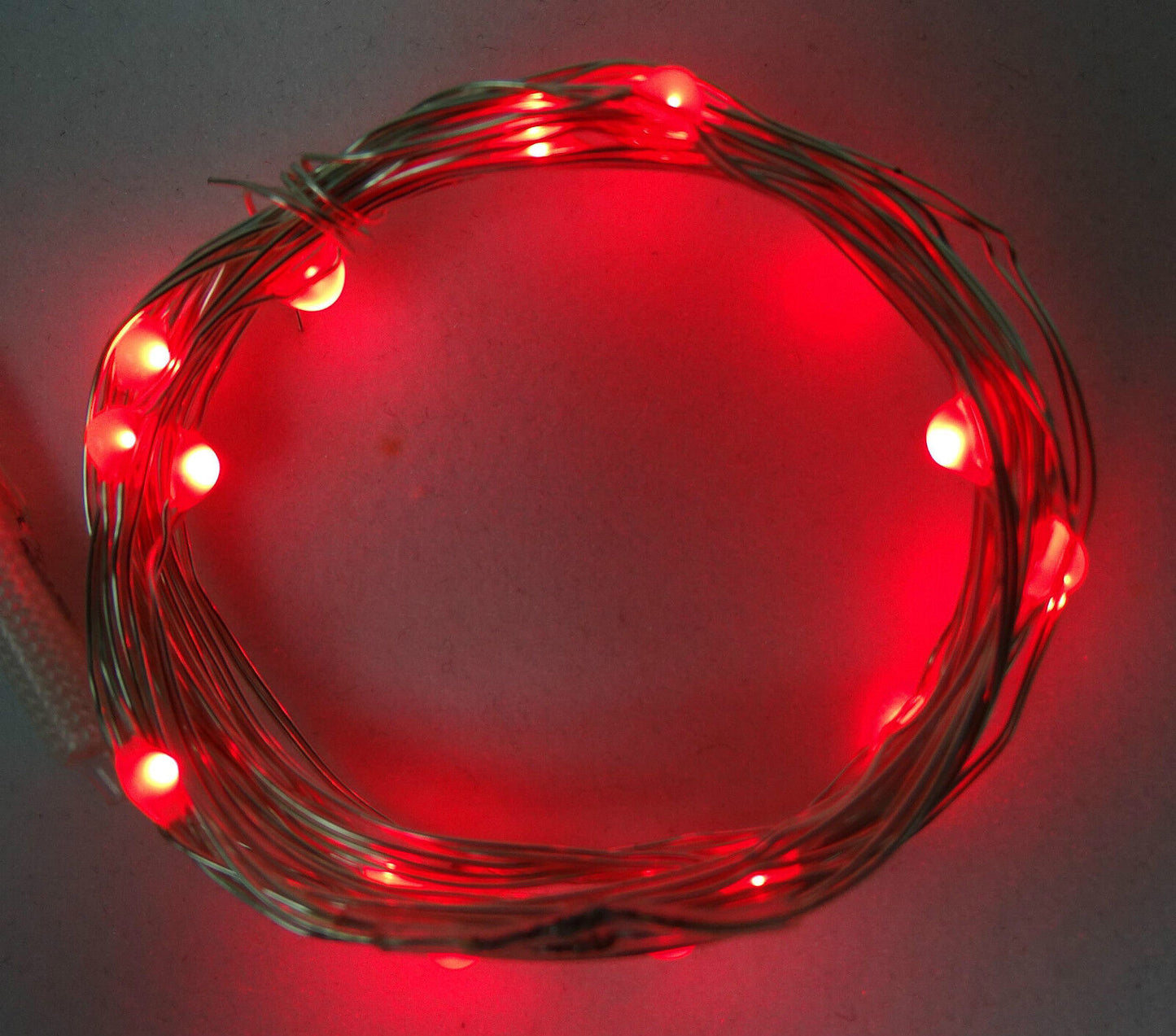 Led Light, String Fairy Lights, Battery Operated Led Lights, Silver Wire birthday Party Light RED