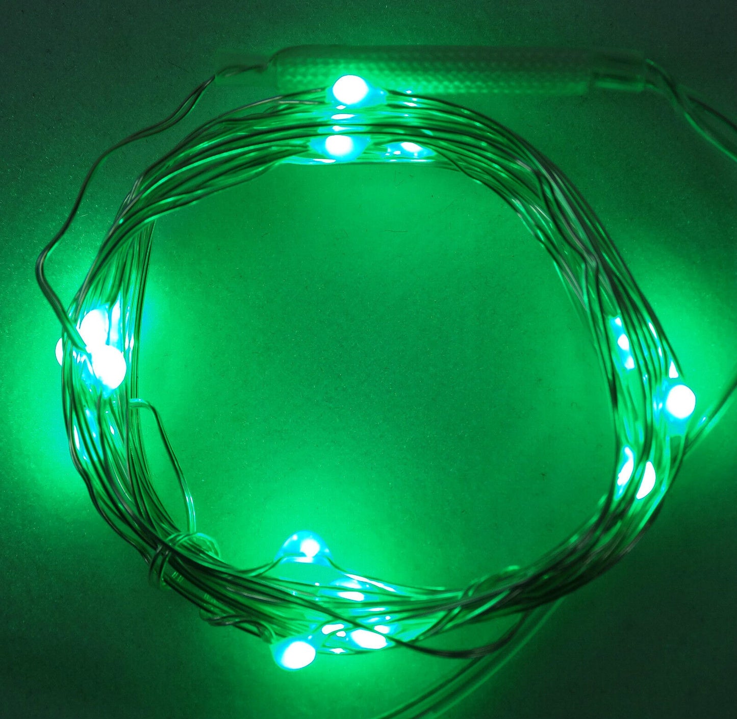 Led Light, String Fairy Lights, Battery Operated Led Lights, Silver Wire birthday Party Light Green