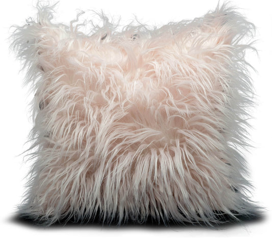 large cushion cover or cushions long Shaggy faux fur cushions Light Pink