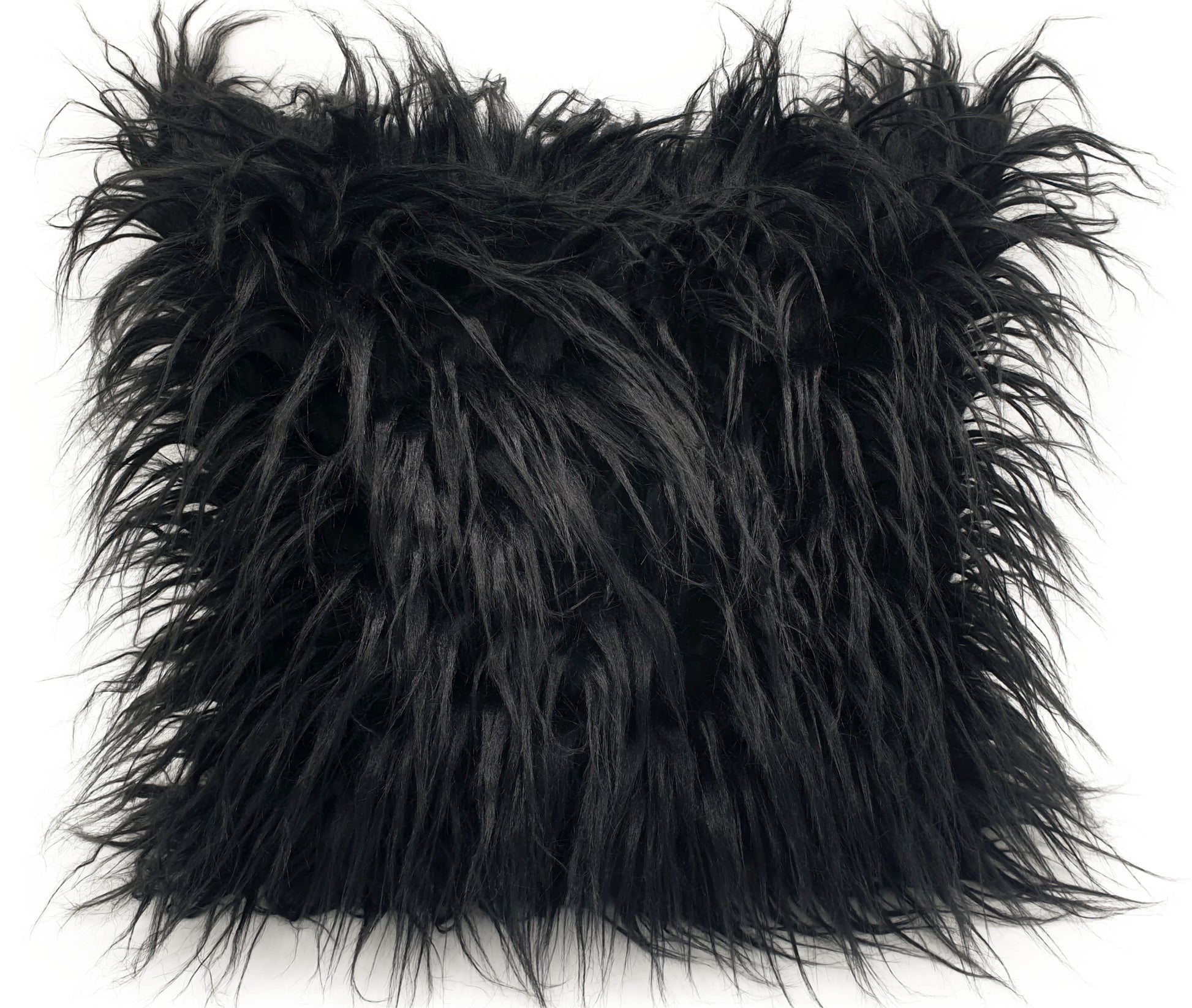 large cushion cover or cushions long Shaggy faux fur cushions BLACK