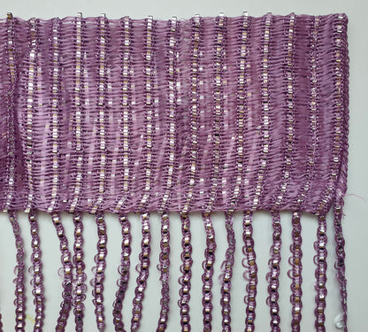 Foiled String Curtain Door Window Curtains Fly Screen Mauve