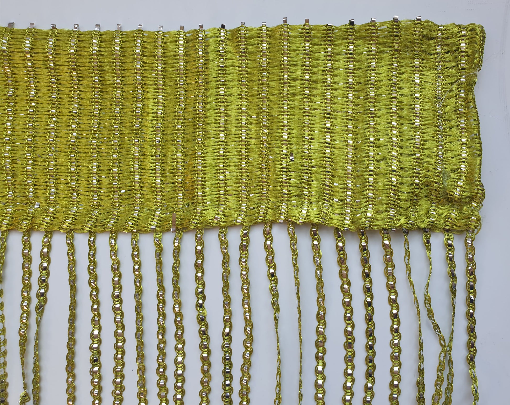 Foiled String Curtain Door Window Curtains Fly Screen Lime Green