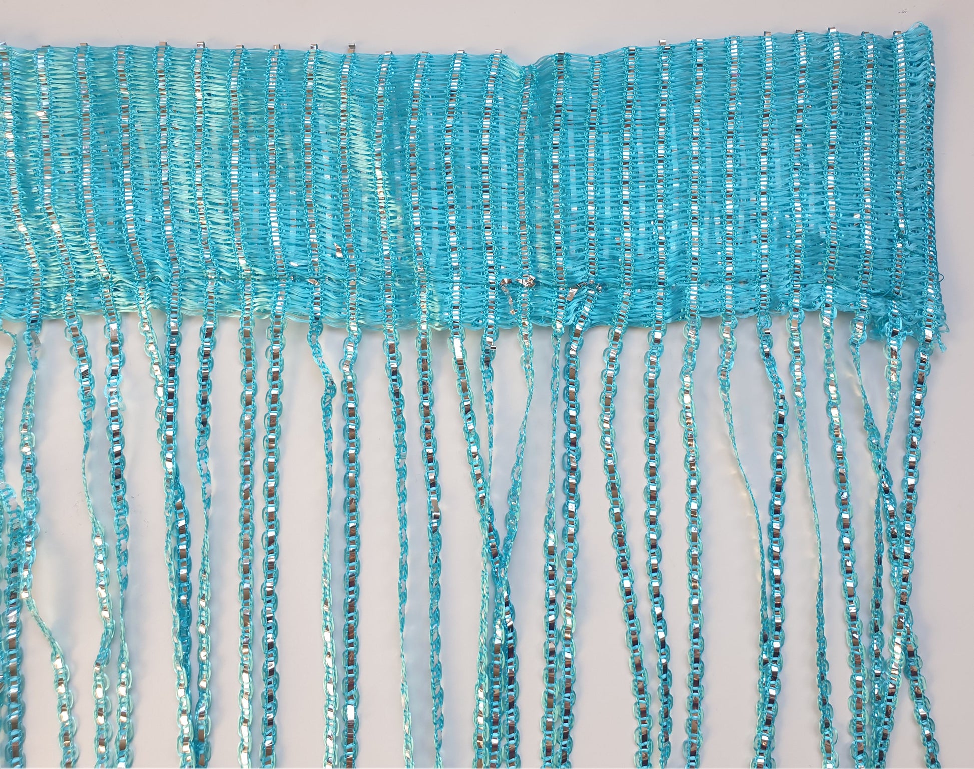 Foiled String Curtain Door Window Curtains Fly Screen Turquoish Blue