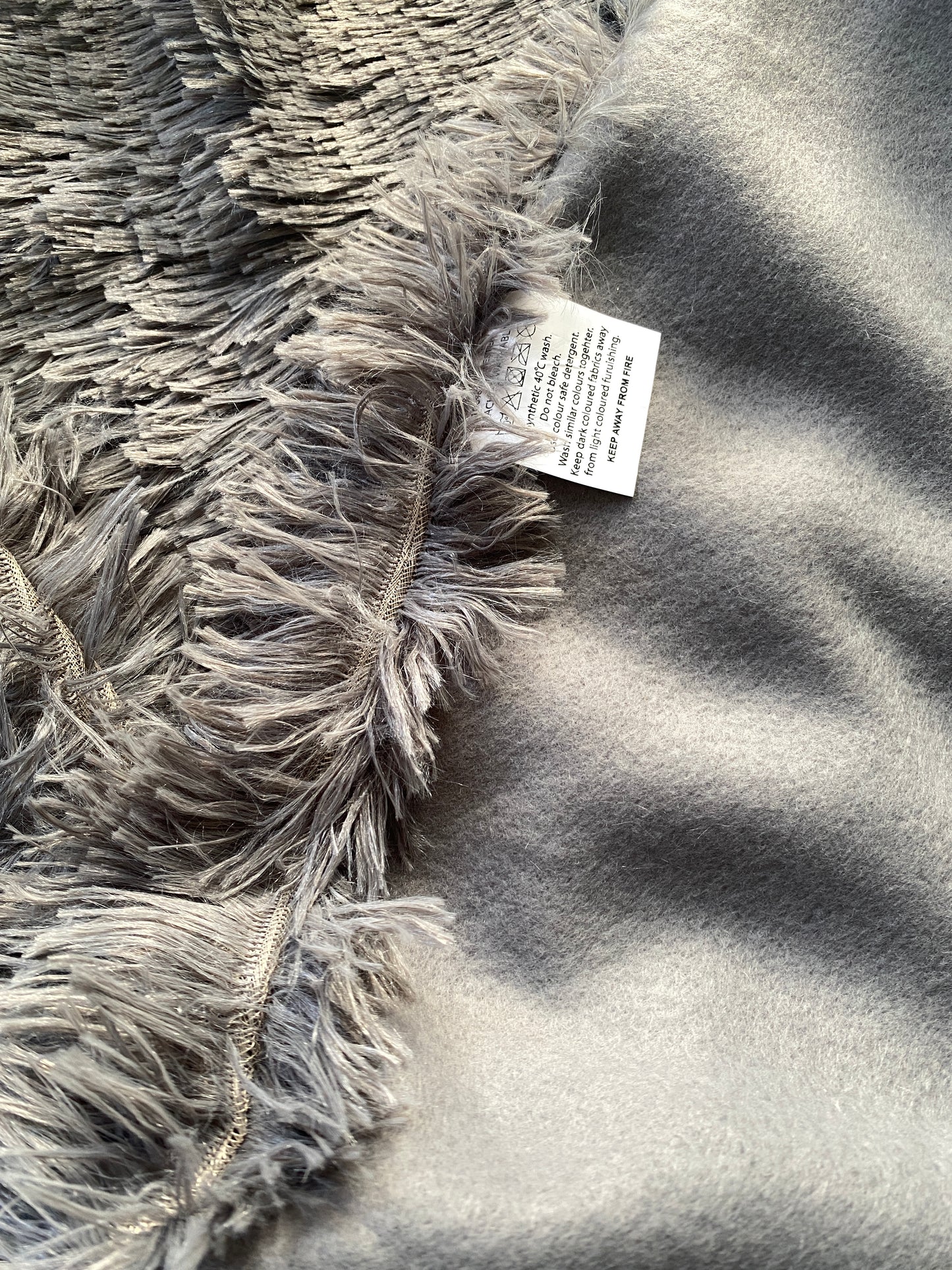 Large Throws Blanket Cuddly Faux Fur Throw over 150cm x 200cm silver