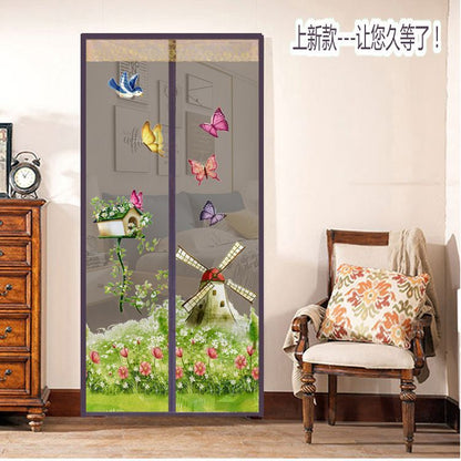 Magic Magnetic Door Net Screen Mosquito Fly Insect Mesh Guard Butterfly Brown