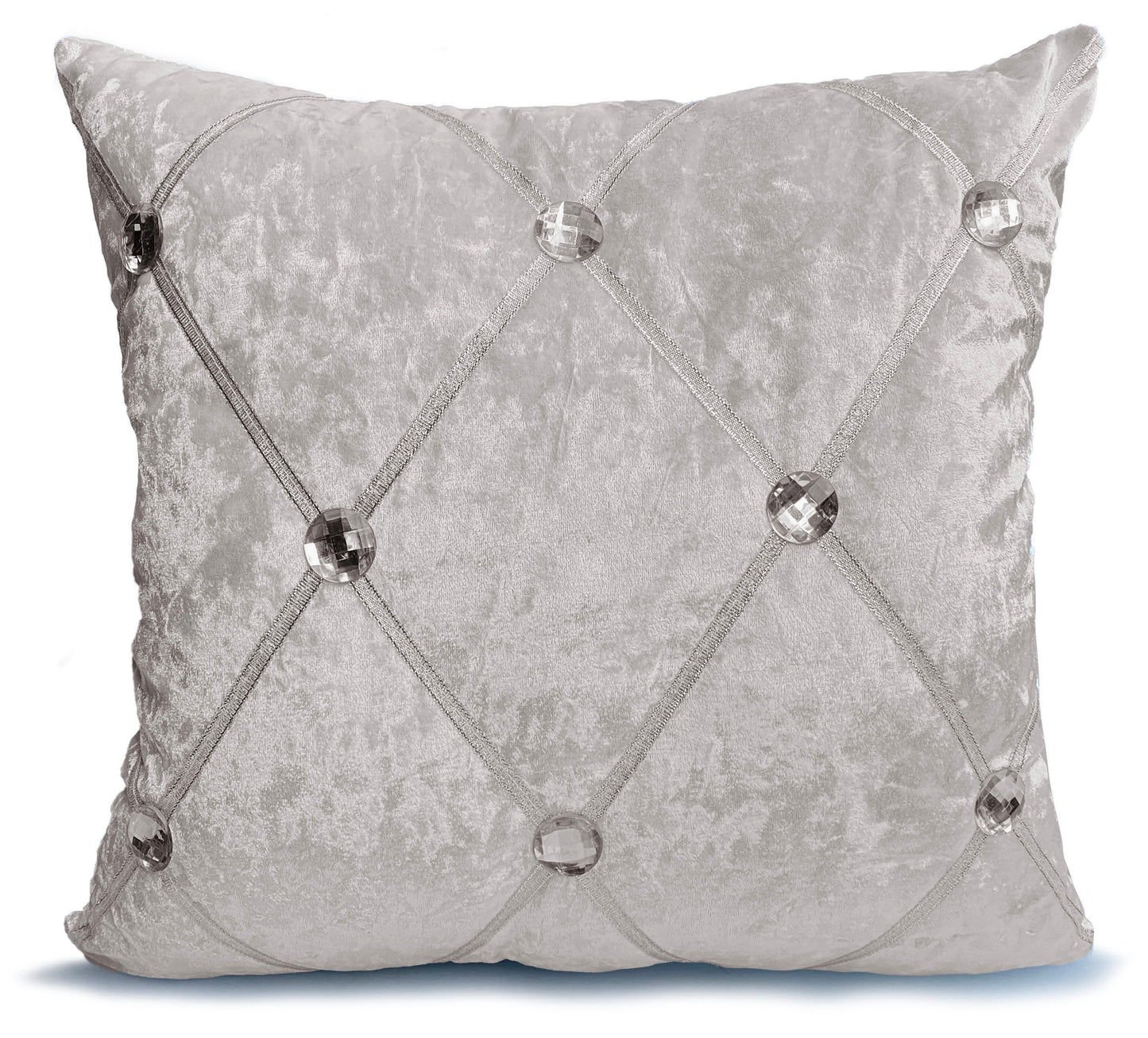 Large Crush Velvet Diamante Chesterfield Cushions or Covers Cream