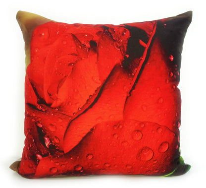 3d photographic cushion Cover cushions vintage red rose