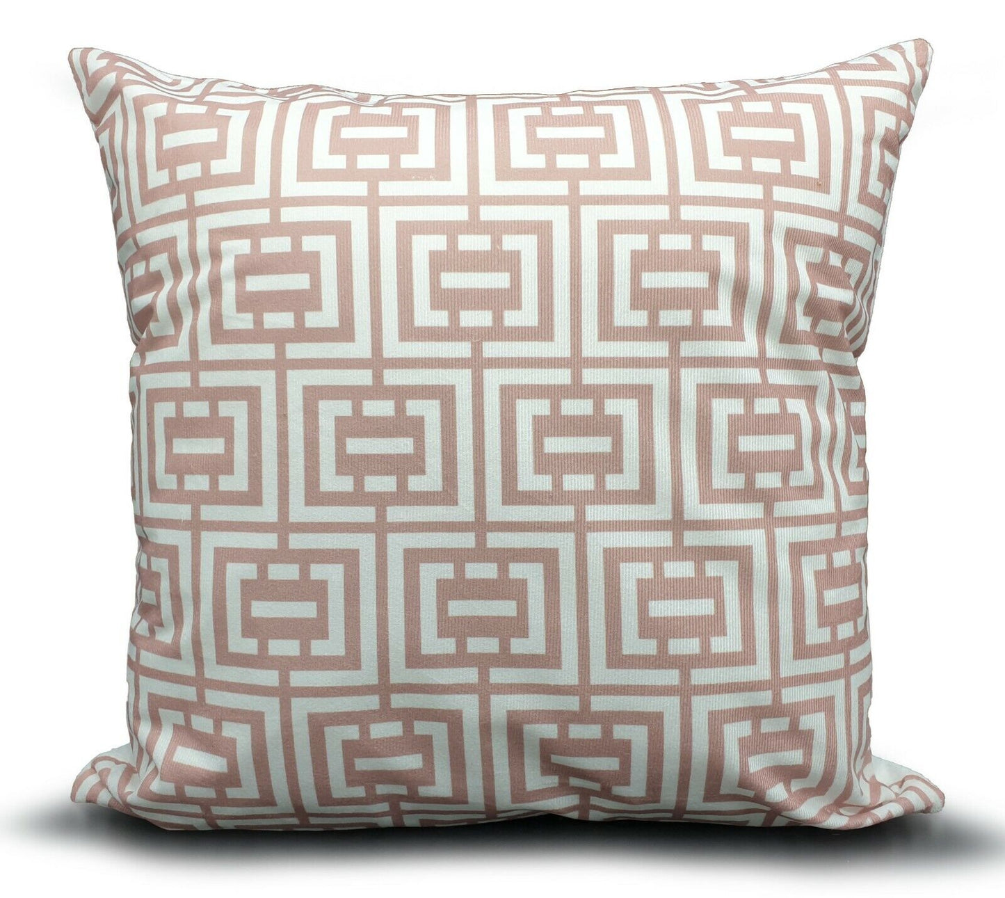 Large Cushion cover or Filled sofa cushion Blush Pink White geometric Squares