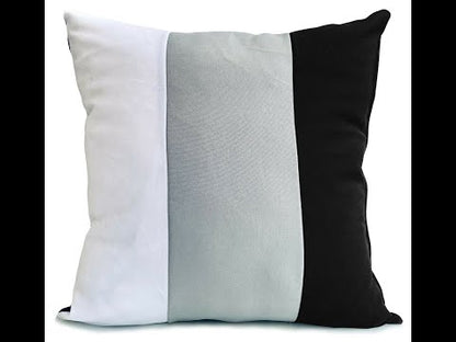 Large Set Of 4 Scatter Cushions + Covers 3 Tone Black/Grey/White