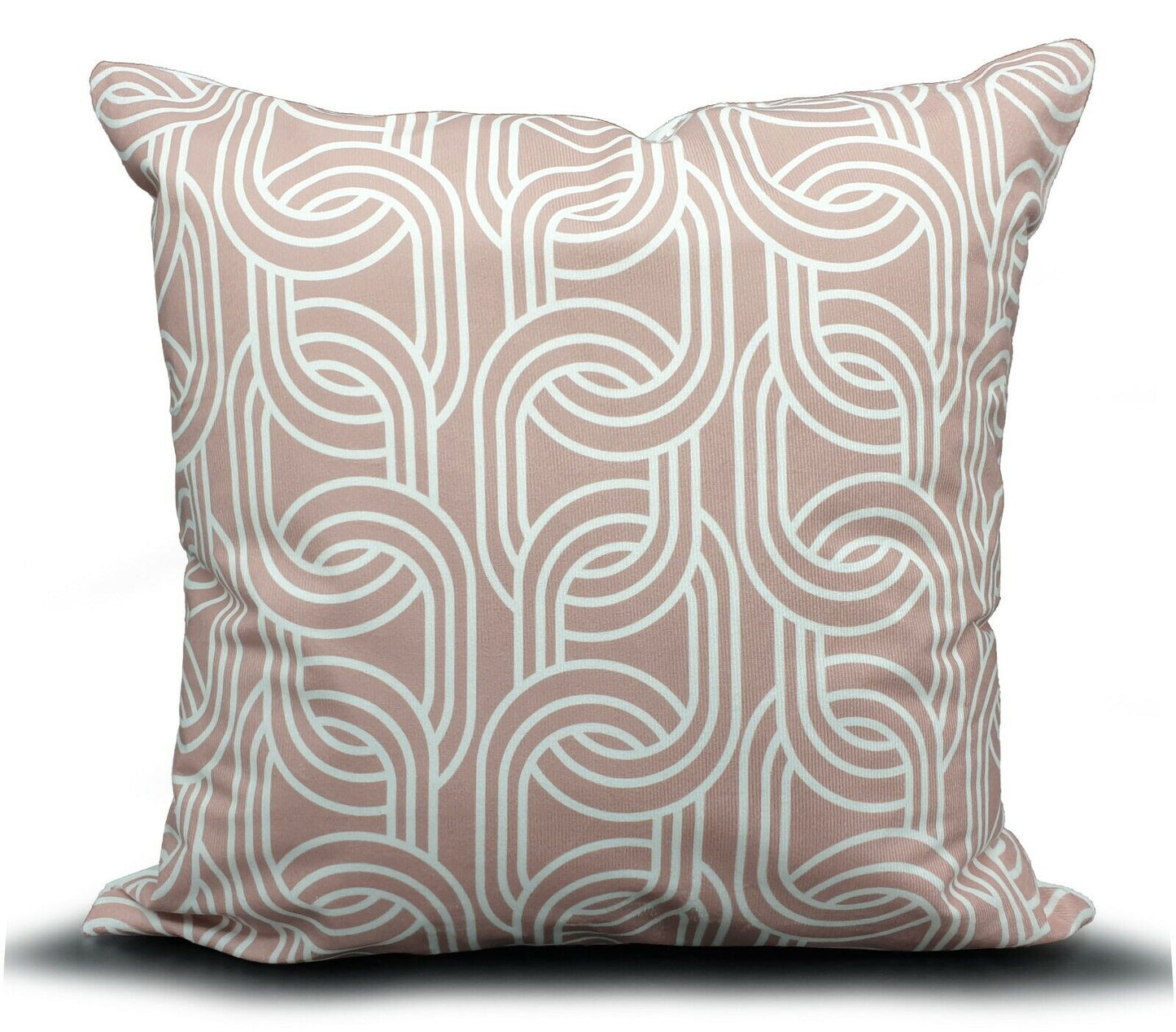 Large Cushion cover or Filled sofa cushion Blush Pink White geometric modern