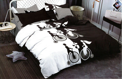 Duvet Cover Quilt Cover Bedding Sets Double King Size black white