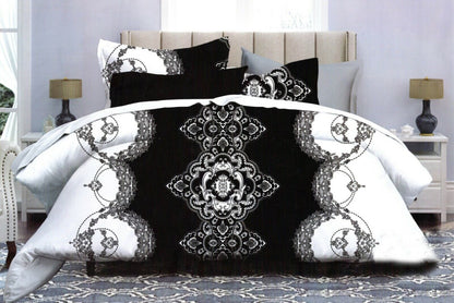 Duvet Cover Quilt Cover Bedding Sets Double King Size black white