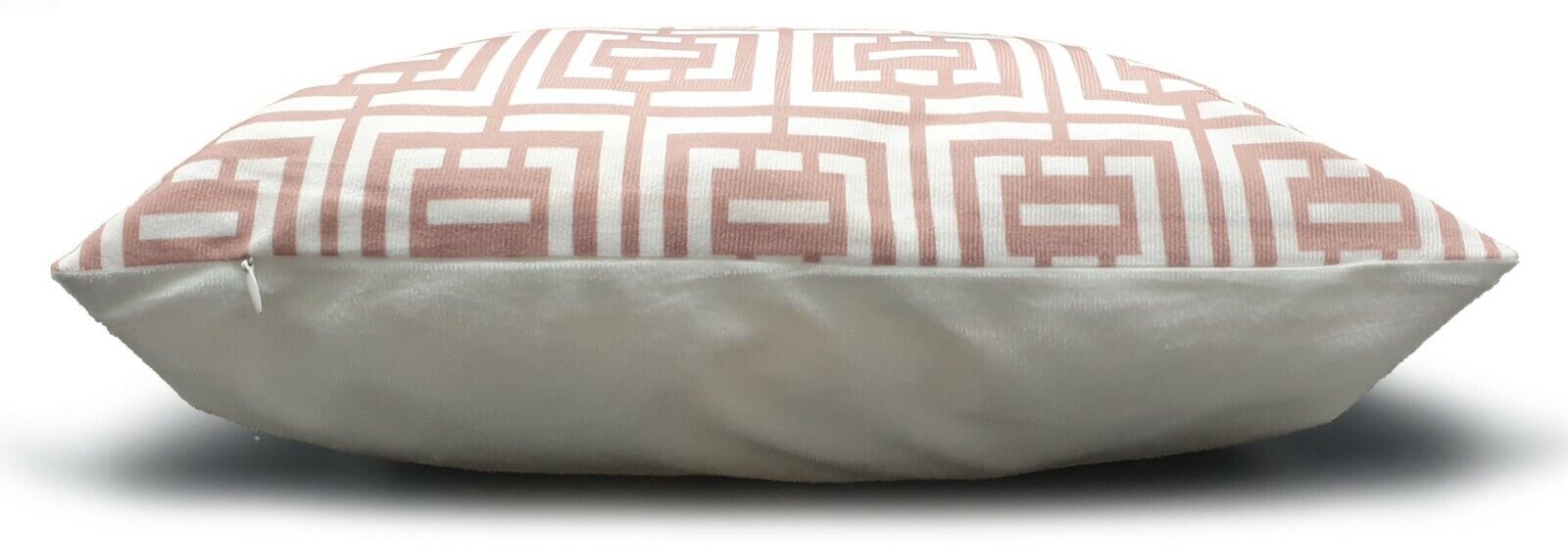 Large Cushion cover or Filled sofa cushion Blush Pink White geometric Squares side view
