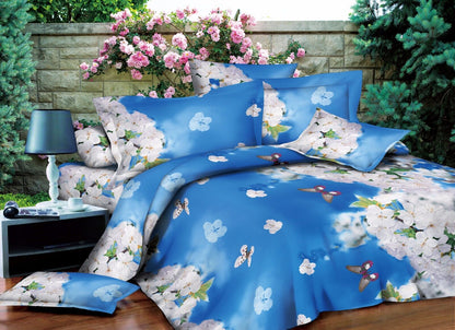 Duvet Cover set 3D Quilt Cover set 3 Pcs Bedding Animal Floral Rose 55 GSM