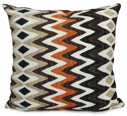 Cushions Large New Soft Chenille ZIG ZAG Scatter Cushions or Covers 17" X "17" Orange