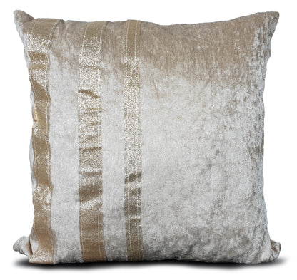 Cushions Covers Velvet Crushed or filled cushions Glitter stripe CHAMPAGNE GOLD 17"x17"