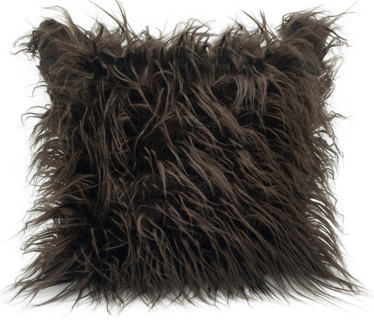 large cushion cover or cushions long Shaggy faux fur cushions BROWN